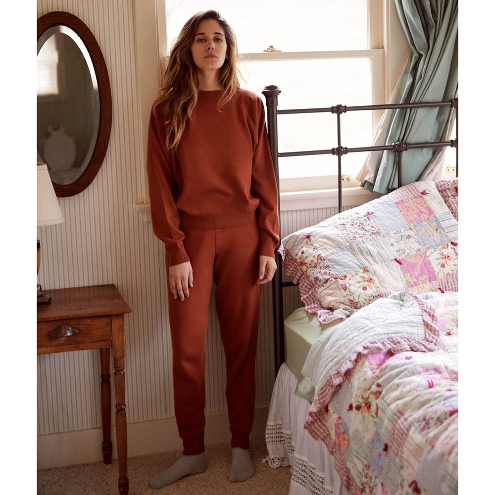 Christy Dawn SONNY Rust sweatpant + sweatshirt